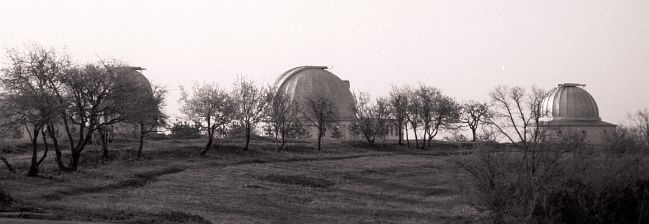 Башни телескопов ЮС ГАИШ Башни телескопов ЮС ГАИШ в 1962 году