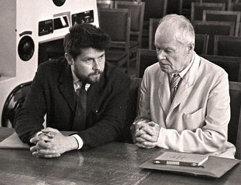 П.В. Щеглов и В.Г. Фесенков 1966 год. В конференц-зале ГАИШ.