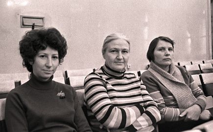Максимова Т.Г., Капцова И.Н. и Бурова Н.Г. 1980 год. Конференц-зал ГАИШ