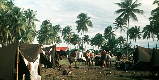 Лагерь астрономов на острове Мануае